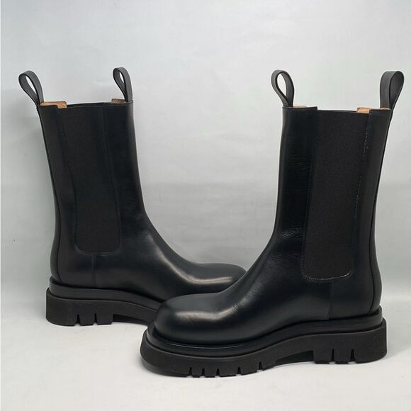Bottega Veneta Lug Sole Leather Chelsea Boots size 38.5 - Picture 1 of 16